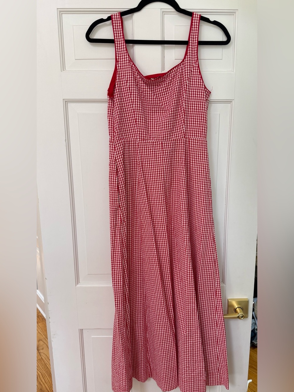 Rachel Zoe Red Gingham Maxi Dress - Picture 3 of 3